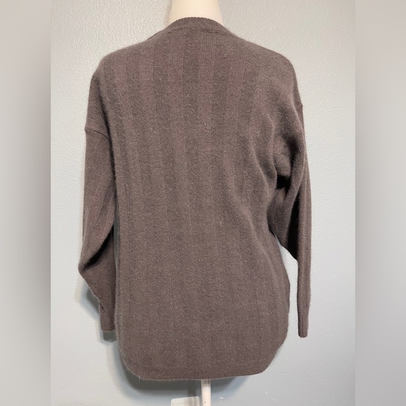 Pierre Bornel Cable Knit Colorblock Sweater Merino Angora Grandpa Cozy Medium - Picture 3 of 8